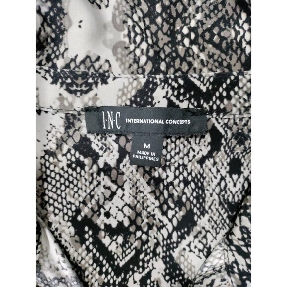 INC International Women's M Snake-Print Belted Shirtdress,Created for Macy's - Picture 10 of 13